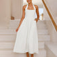 🎉Hot Sale💃Women's Square Neck Slimming Waist Hanging Neck Backless Dresses