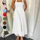 🎉Hot Sale💃Women's Square Neck Slimming Waist Hanging Neck Backless Dresses