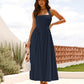 🎉Hot Sale💃Women's Square Neck Slimming Waist Hanging Neck Backless Dresses