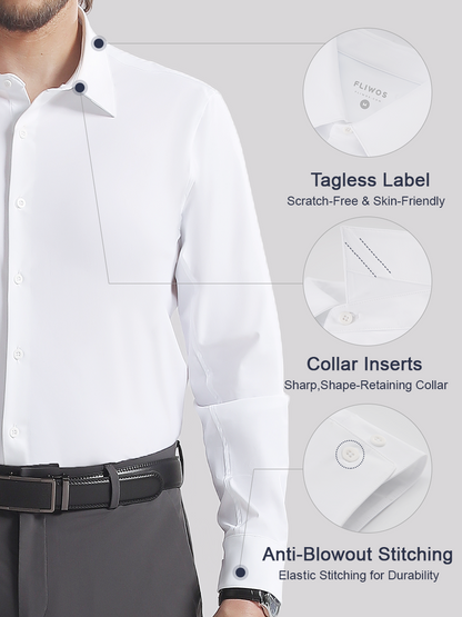 👑Fliwos Men's TriProof Stretch Iron-free Shirts