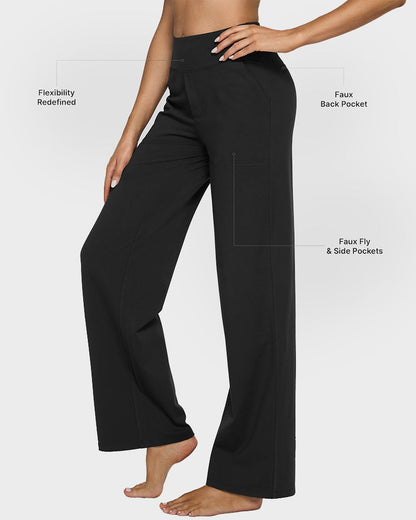 💖LAST DAY PROMOTION - 50%OFF 💖 Women's High Waist Stretch Casual Yoga Wide Leg Pants