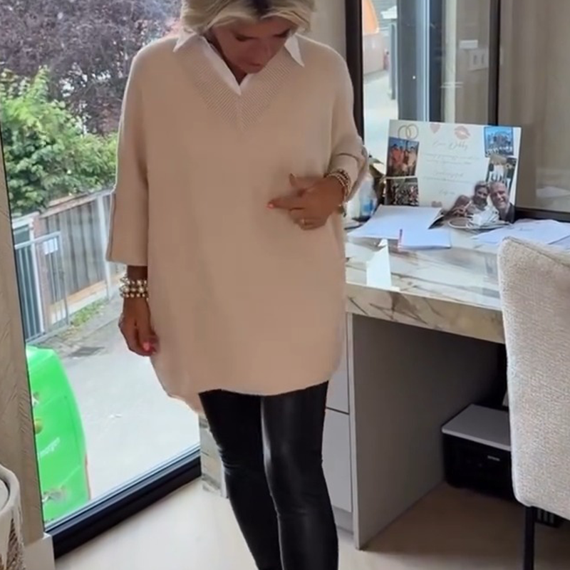 🍂 Autumn Limited-Time🔥 Women's Long-Sleeve Top with Shirt Collar