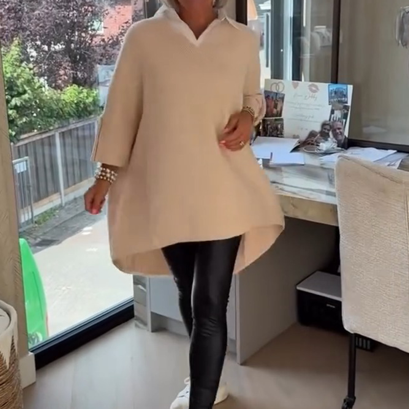 🍂 Autumn Limited-Time🔥 Women's Long-Sleeve Top with Shirt Collar