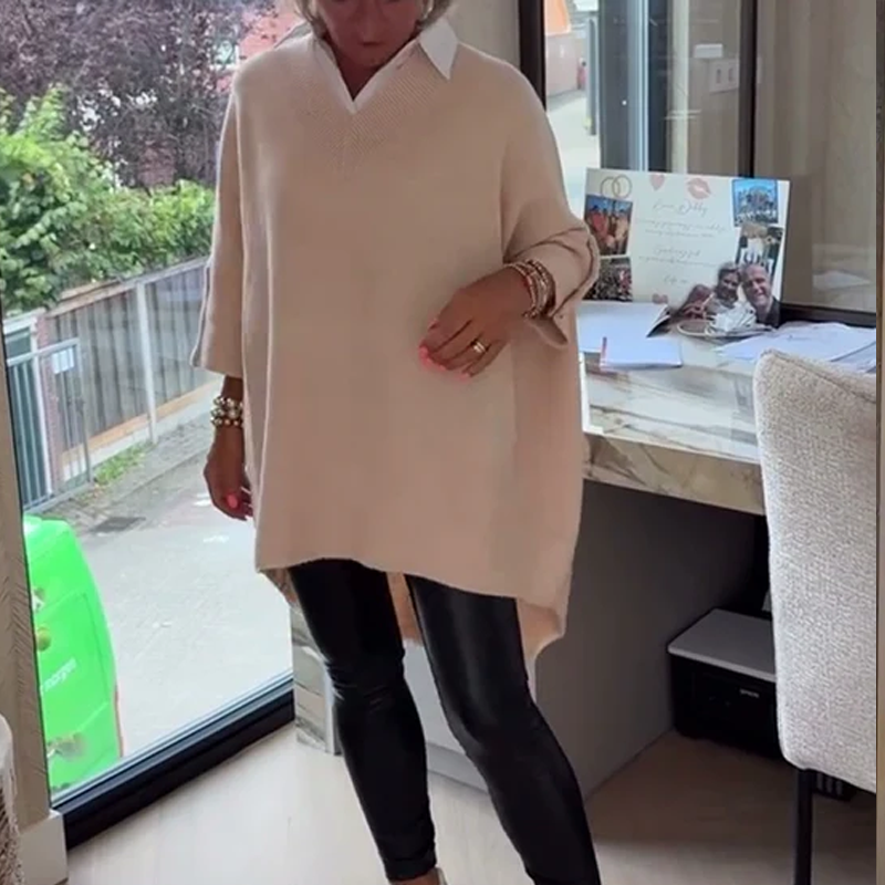 🍂 Autumn Limited-Time🔥 Women's Long-Sleeve Top with Shirt Collar