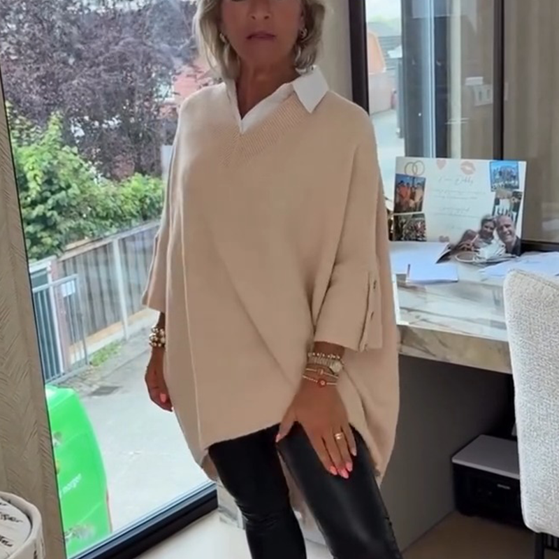 🍂 Autumn Limited-Time🔥 Women's Long-Sleeve Top with Shirt Collar