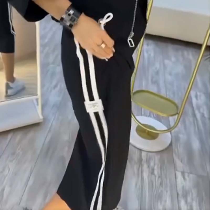 Women's Stand Collar Jacket & Dress Set