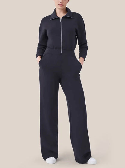 🔥Limited-time offer-Long Sleeve Wide Leg Jumpsuit