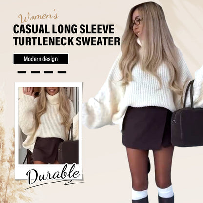 Women's Casual Long Sleeve Turtleneck Sweater