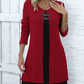 💃🌸Women's Faux Two-Piece A-Line Knee-Length Dress