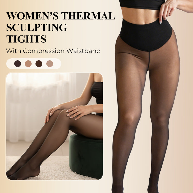 🔥LAST DAY Hot Sale 50% OFF🔥Women’s Thermal Sculpting Tights With Compression Waistband