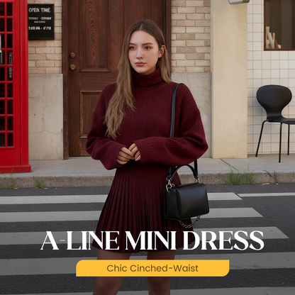 Chic Cinched-Waist A-Line Mini Dress