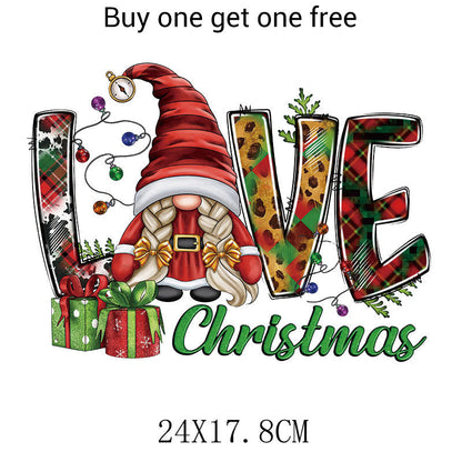 Christmas Themed Heat Transfer Sticker