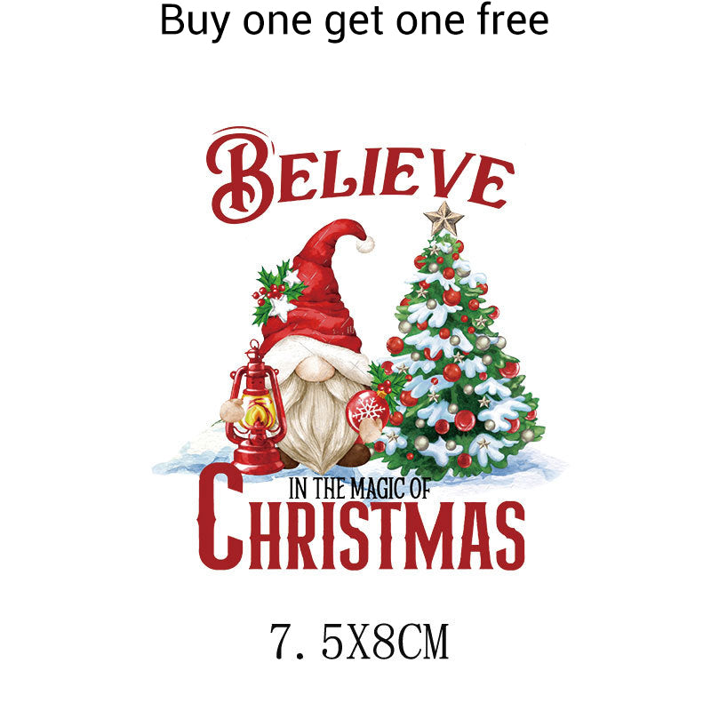 Christmas Themed Heat Transfer Sticker