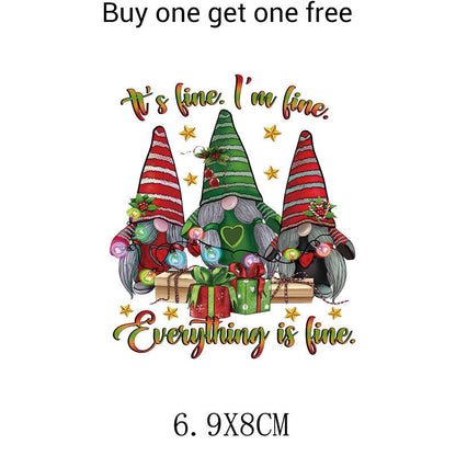 Christmas Themed Heat Transfer Sticker