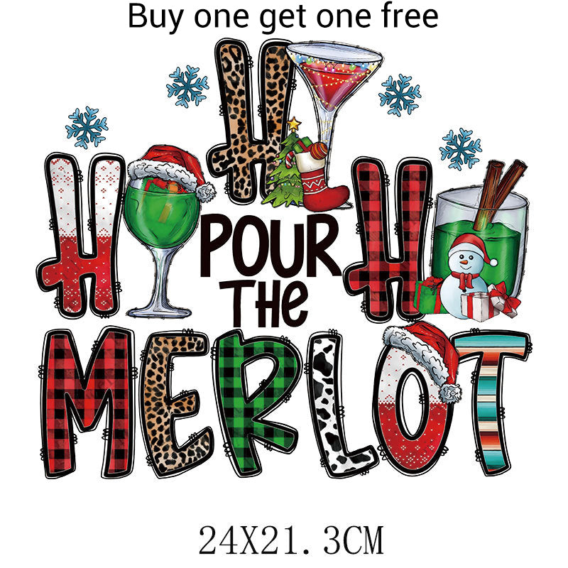 Christmas Themed Heat Transfer Sticker