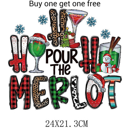 Christmas Themed Heat Transfer Sticker