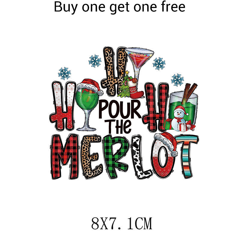 Christmas Themed Heat Transfer Sticker