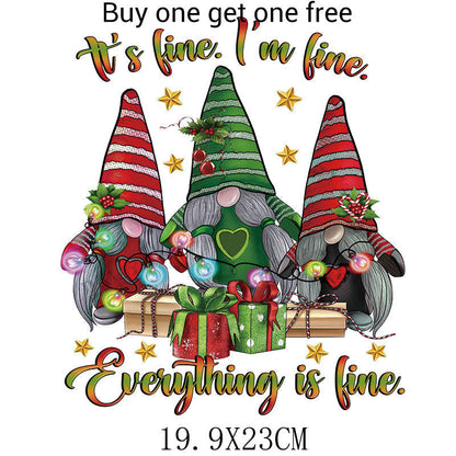 Christmas Themed Heat Transfer Sticker