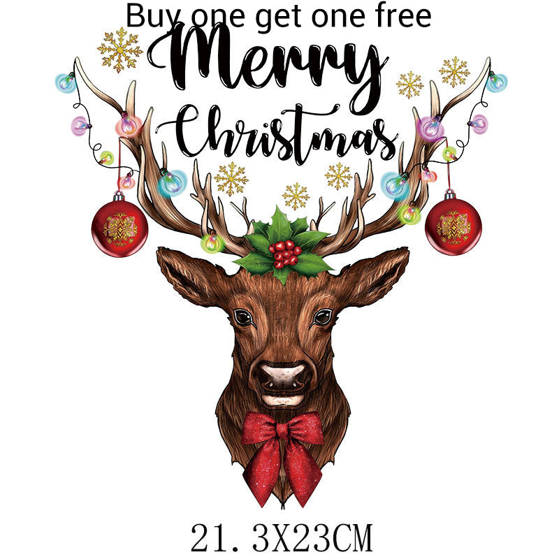 Christmas Themed Heat Transfer Sticker