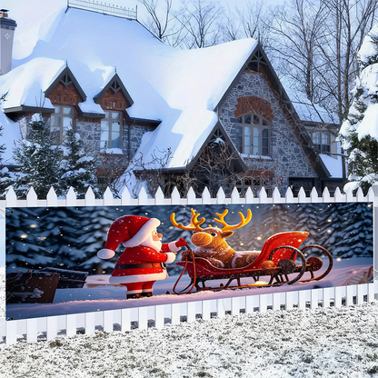 Outdoor Merry Christmas Hanging Banner