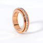 💖Titanium Steel Rotatable Spinner Ring with Zirconia