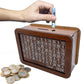 ✨Handcrafted wooden piggy bank in vintage style with counter.