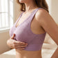 Wireless Full-Coverage Bra – Breathable Mesh & Wide Straps