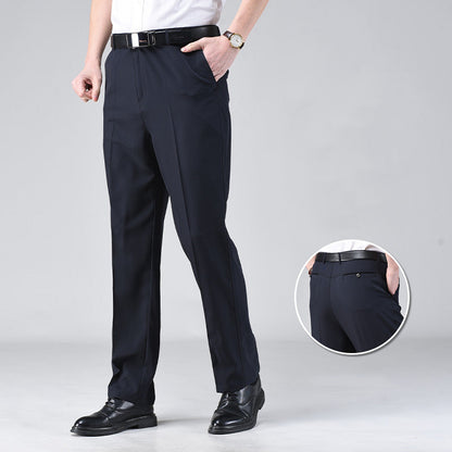 Men's High Waist Business Suit Trousers