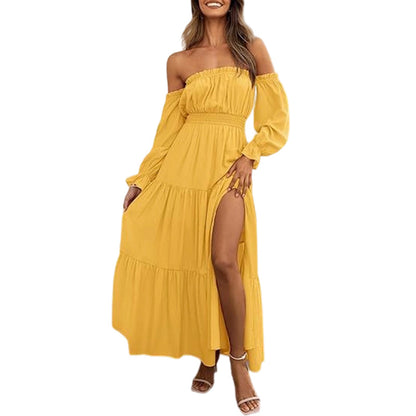 Women's Off-Shoulder High-Waist Dress