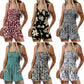 Floral Print Sleeveless Shorts Jumpsuit with Pockets