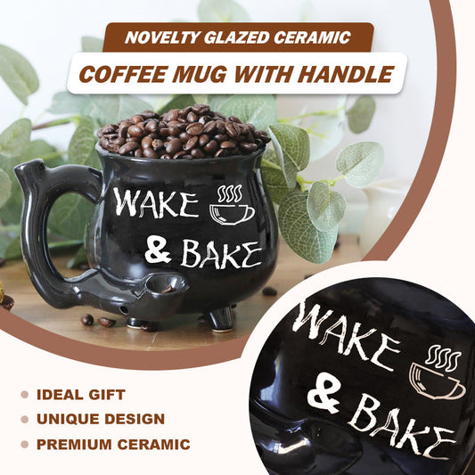 Novelty Glazed Ceramic Coffee Mug with Handle