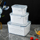 3-PC Fruit Container Set – Removable Colander & BPA‑free