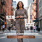 Women's Striped Knit Top & Pants 2-Piece Set