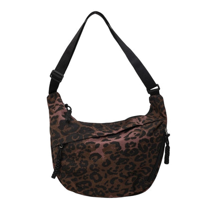 Casual Leopard Print Dumpling Crossbody Bag