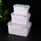 3-PC Fruit Container Set – Removable Colander & BPA‑free