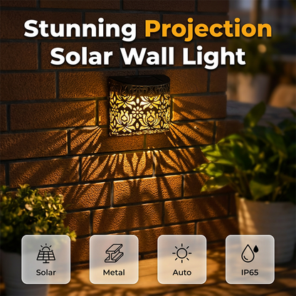 Solar Powered Hollow-Out Wall Light