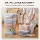 No‑Pump Vacuum Storage Bags – Press & seal, no pump needed. Saves 80% space, keeps clothes dry & dust‑free. Perfect for bulky bedding & off‑season gear.