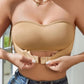 Vrouwen strapless push-up bh zonder beugels met sluiting aan de voorkant