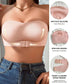 Vrouwen strapless push-up bh zonder beugels met sluiting aan de voorkant