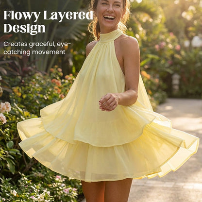 Women’s Halter Neck Mini Dress  | Elegant Summer Dress
