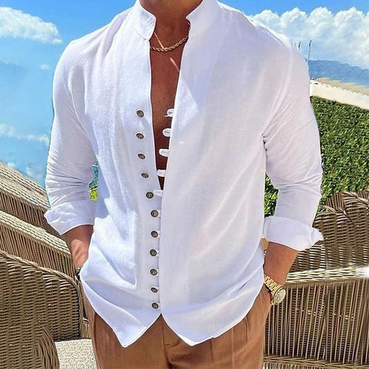 👕50% OFF NOW! 🌊 Men's Linen Button Up Summer Beach Shirt