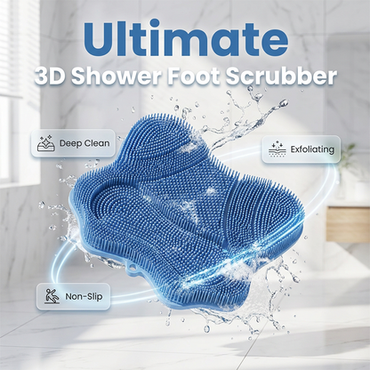 3D Bristle Shower Scrubber for Feet and Back