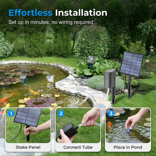 🔥 47% OFF 🐟 Solar-powered pond aerator with built-in air pump ☀️ Oxygenate the water effectively—without electricity costs 🌿