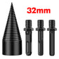 Detachable Firewood Splitting Drill Bit with Multiple Shank Types