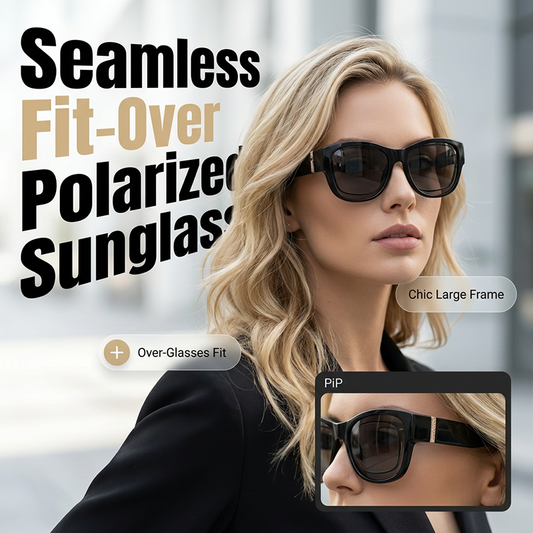 Large Sunglasses to Wear Over Glasses for Women - Lightweight  material & blocks 99.99% of harmful  rays