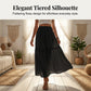 Women's High-Waist Smocked A-Line Maxi Skirt