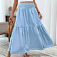 Women's High-Waist Smocked A-Line Maxi Skirt