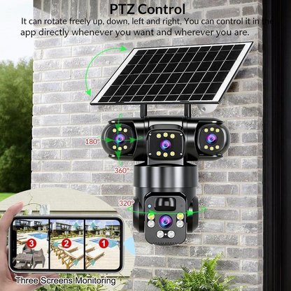 Solar-Powered Multi-Angle Security Camera