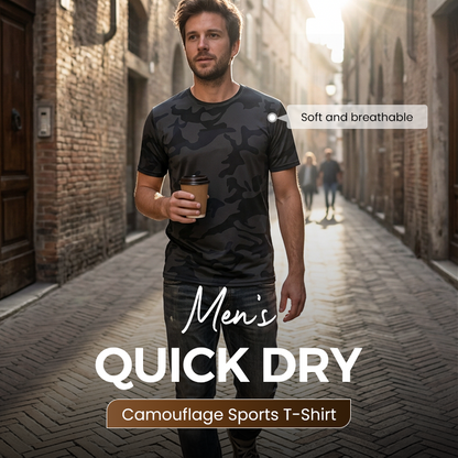 🏃‍♂️ 48% OFF NOW! 🌲 Men's Quick Dry Camo Sports T-Shirt – Moisture Wicking & Active Fit – Train in Style 💪