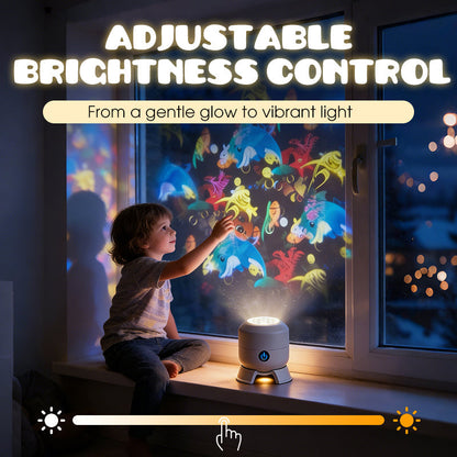 LED Starry Ocean Projector – 360° Rotating Night Light with Sky & Ocean Waves